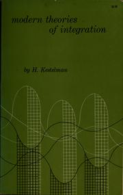 Cover of: Modern theories of integration by H. Kestelman