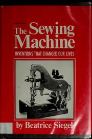 Cover of: The sewing machine