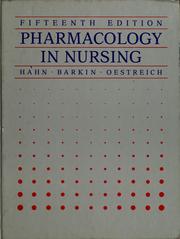 Cover of: Pharmacology in nursing