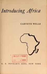 Cover of: Introducing Africa | Carveth Wells