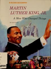 Cover of: Martin Luther King, Jr: a man who changed things