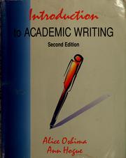 Cover of: Introduction to academic writing by Alice Oshima