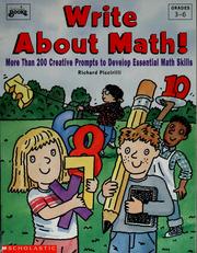 Cover of: Write about math!