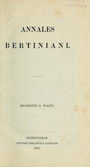 Cover of: Annales bertiniani