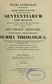 Cover of: Petri Lombardi Sententiarum libri quatuor