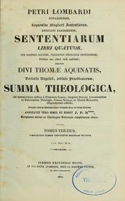 Cover of: Petri Lombardi Sententiarum libri quatuor