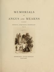 Cover of: Memorials of Angus and Mearns by Andrew Jervise