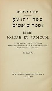 Cover of: Libri Josuae et Judicum by S. Baer, S. Baer