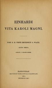 Cover of: Einhardi Vita Karoli Magni by Einhard