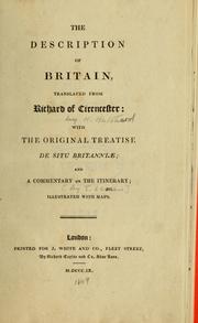 Cover of: The description of Britain by Charles] [Bertram