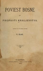 Cover of: Poviest Bosne do Propasti kraljevstva