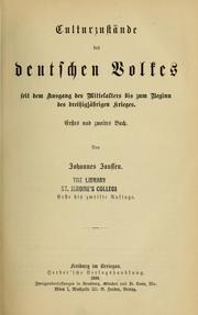 Cover of: Geschichte des deutschen Volkes seit dem Ausgang des Mittelalters