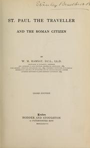 Cover of: St. Paul the traveller and the Roman citizen