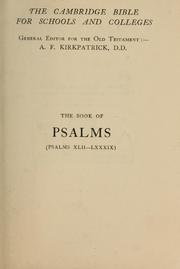 Cover of: The book of Psalms