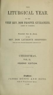 Cover of: Liturgical year by Prosper Guéranger