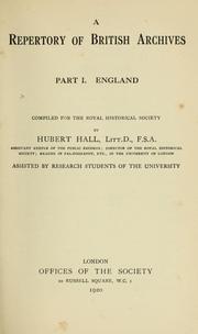 Cover of: A repertory of British archives