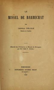 Cover of: Le missel de Barbechat