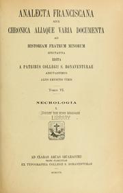 Cover of: Analecta Franciscana by Collegio S. Bonaventura (Quaracchi, Italy)