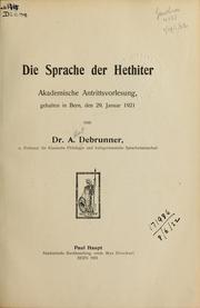 Cover of: Die Sprache der Hethiter