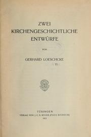 Cover of: Zwei kirchengeschichtliche Entwürfe