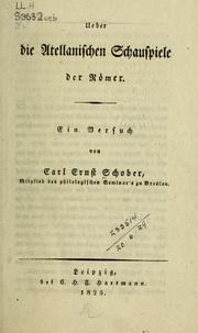 Cover of: Ueber die atellanischen Schauspiele der Römer: ein Versuch