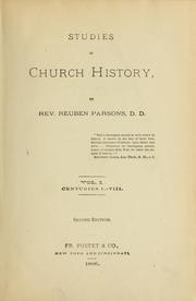 Studies in church history by Reuben Parsons