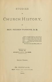 Studies in church history by Reuben Parsons