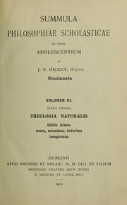 Cover of: Summula philosophiae scholasticae in usum adolescentium