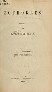 Cover of: Sophokles