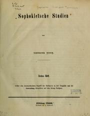 Cover of: Sophokleische Studien