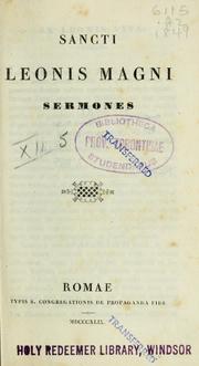 Cover of: Sancti Leonis magni-sermones
