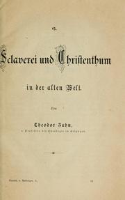Cover of: Sclaverei und Christenthum in der alten Welt