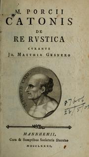 Cover of: [Scriptores rei rusticae veteres latini