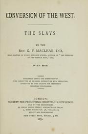 Cover of: The Slavs: conversion of the west