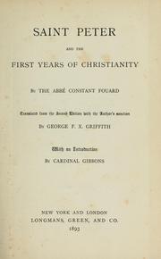 Cover of: Saint Peter and the first years of Christianity