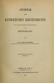 Cover of: Systems des katholischen kirchenrechts mit besonderer rücksicht auf Deutschland