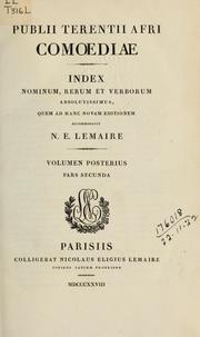 Cover of: Comoediae by Publius Terentius Afer