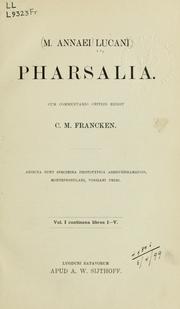 Cover of: Pharsalia by Lucan