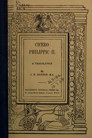 Cover of: Philippic II