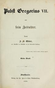 Cover of: Pabst Gregorius VII und sein Zeitalter