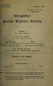 Cover of: Oswestry parish registers