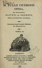 Cover of: Opera by Cicero