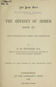 Cover of: The Odyssey, book IX by Όμηρος