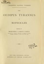 Cover of: Oedipus Tyrannus