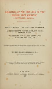 Cover of: Narratives of the expulsion of the English from Normandy, 1449-1450 by Joseph Stevenson