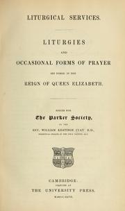 Cover of: Liturgical services by Church of England