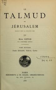 Cover of: Le Talmud de Jérusalem by Moïse Schwab
