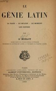 Cover of: Le génie latin: la race - le milieu - le moment - les genres