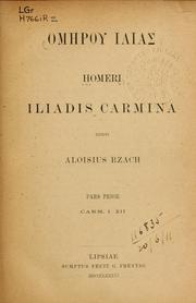 Cover of: Iliadis carmina by Όμηρος (Homer)