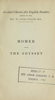 Cover of: Homer: The Odyssey